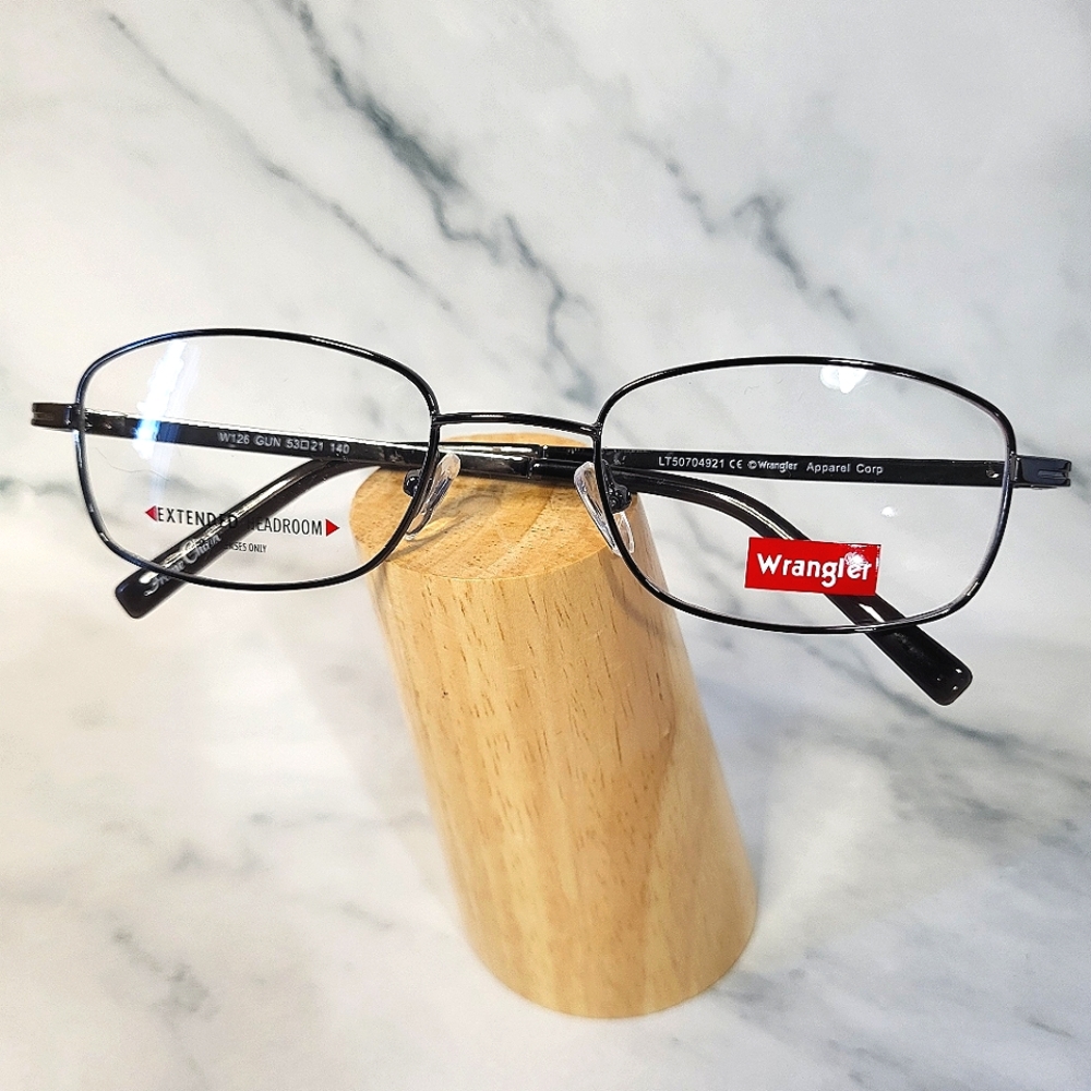 New WRANGLER Eyeglass Frame, oversized glasses, modern Rx'able, Metal, 53-21-40
